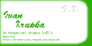 ivan krupka business card